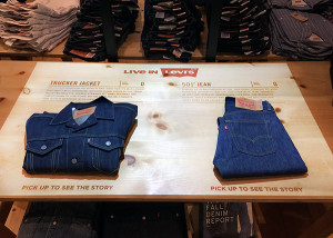 Levi's used Perch to invite customers to pick up and touch their clothing.